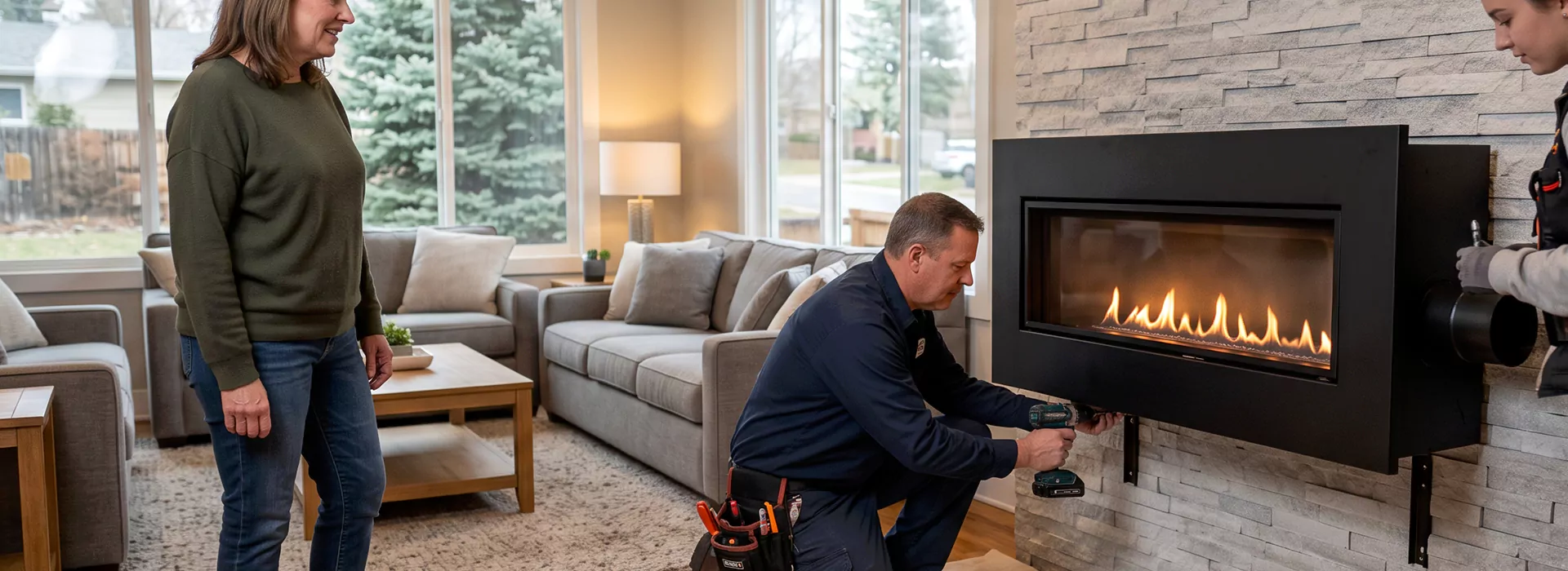 Floating Fireplace Installation Pearland, TX