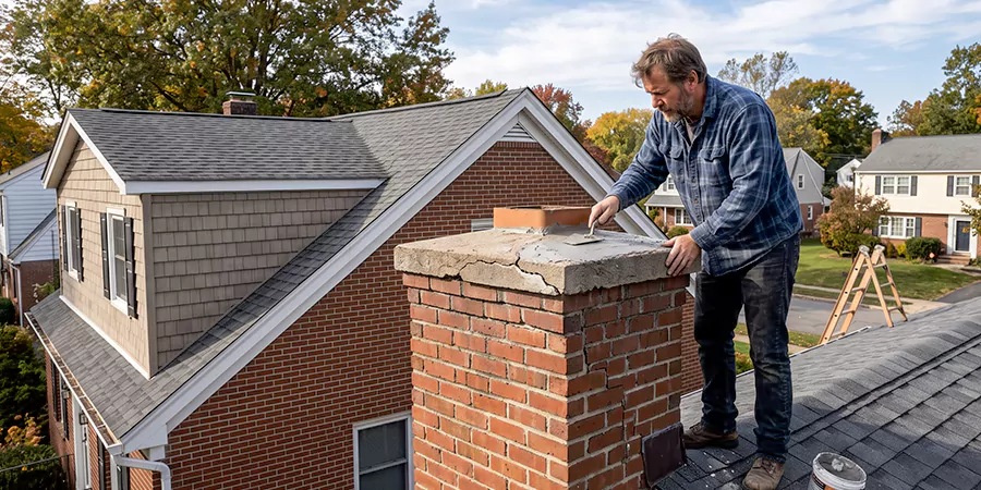 Brick Chimney Crown Repair Pearland