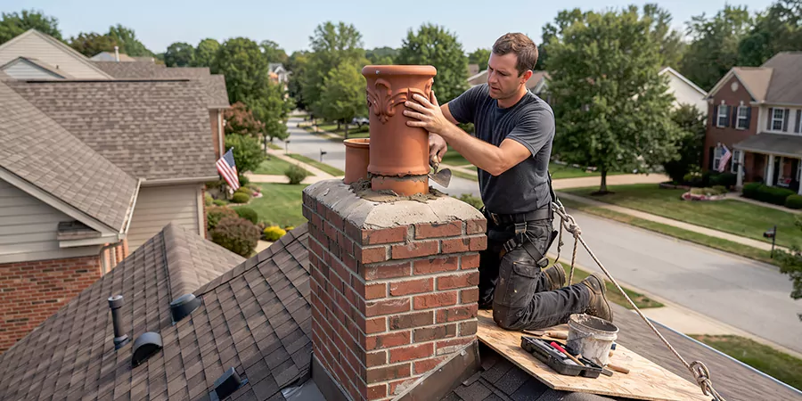 Decorative and Custom Chimney Pot Installation Pearland