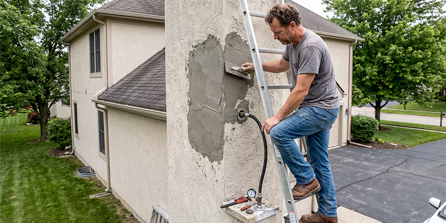Gas and Stucco Chimney Repair Pearland