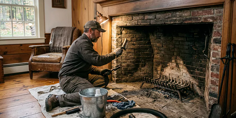 Inglenook and Coal Burning Fireplace Restoration Pearland