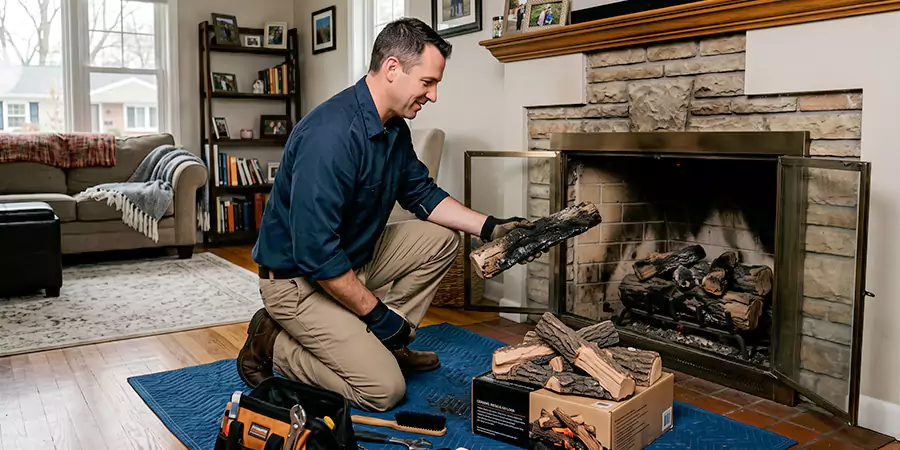 Replacing Gas Fireplace Logs Pearland