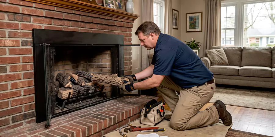 Propane Fireplace Logs Installation Pearland